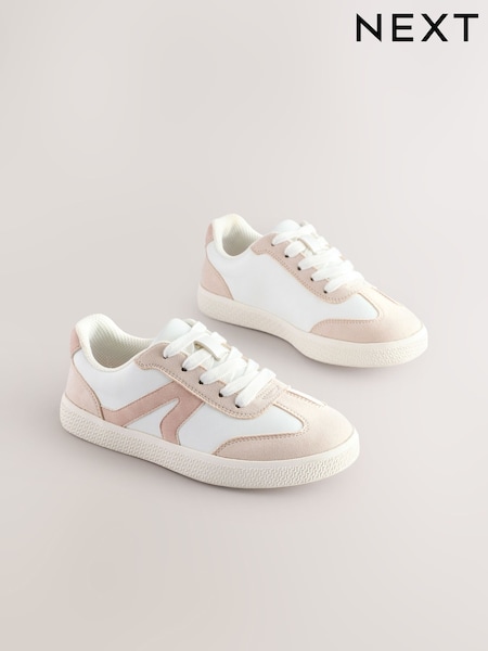 White Lace-Up Lifestyle Trainers (E88189) | AED112 - AED147