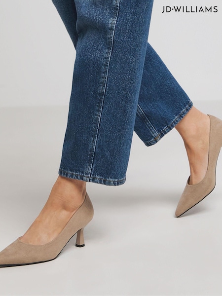 JD Williams Pointy Toe Classic Court Shoes In Wide Fit (E88287) | € 46