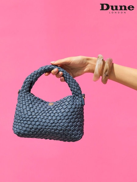 Sininen - Dune London Dinkydeliberate Mini Woven Slouch Crossbody -laukku (E88345) | €156