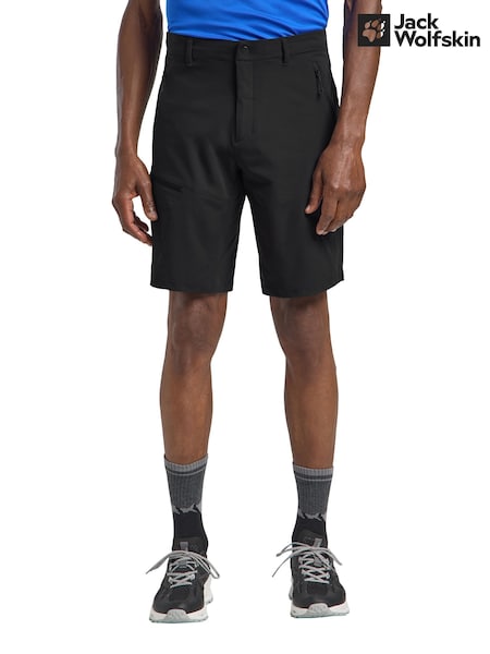 Jack Wolfskin Mens Pico Trail Active Black Shorts (E88357) | €66