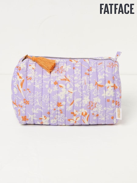 FatFace Floral Print Quilted Make-Up 100% Cotton Bag (E88420) | 20 €