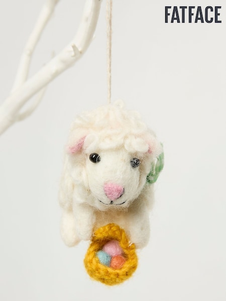 White Lamb Decoration (E88472) | ₪45