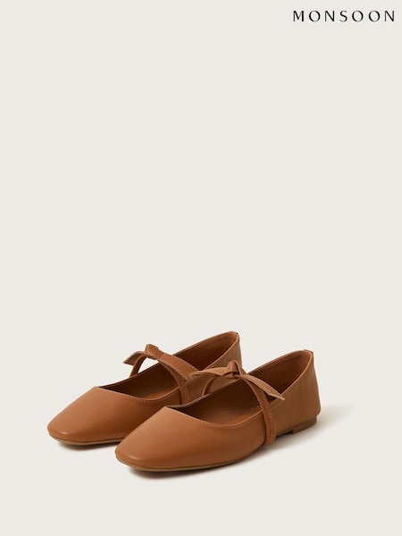 Monsoon Brown Betty Ballet Flats (E88537) | R$ 445