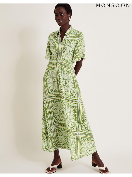 Monsoon Emilia Print Midi Shirt Dress (E88558) | 286 LEI