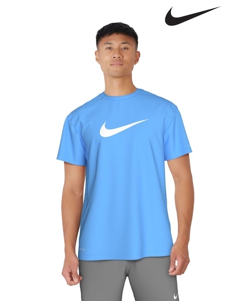 Nike Blue Specs Short Sleeve Hydroguard Rash Vest T-Shirt (E88594) | €45