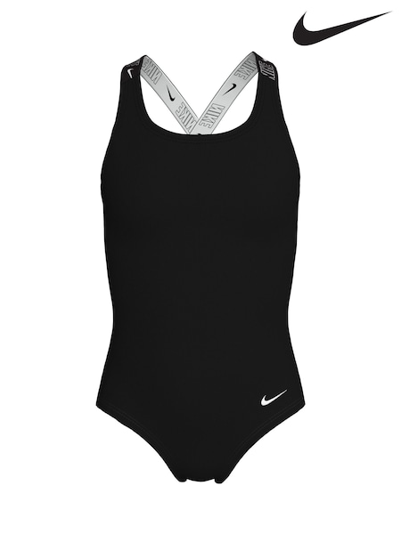 Черный - Nike Logo Tape Crossback Swimsuit 1 Piece (E88595) | €34
