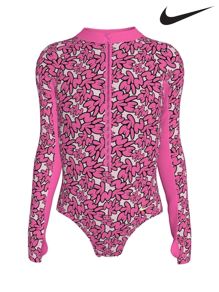Vaaleanpunainen - Nike Bubble Script Pitkä hiha Uimapuku 1 Pieces (E88599) | €47