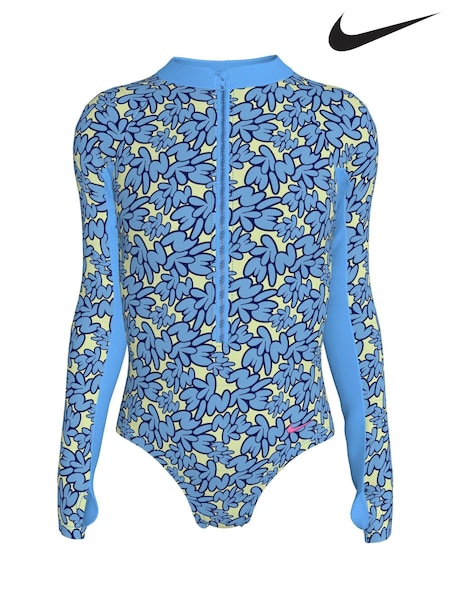 Sininen - Nike Bubble Script Pitkä hiha Uimapuku 1 Pieces (E88600) | €47