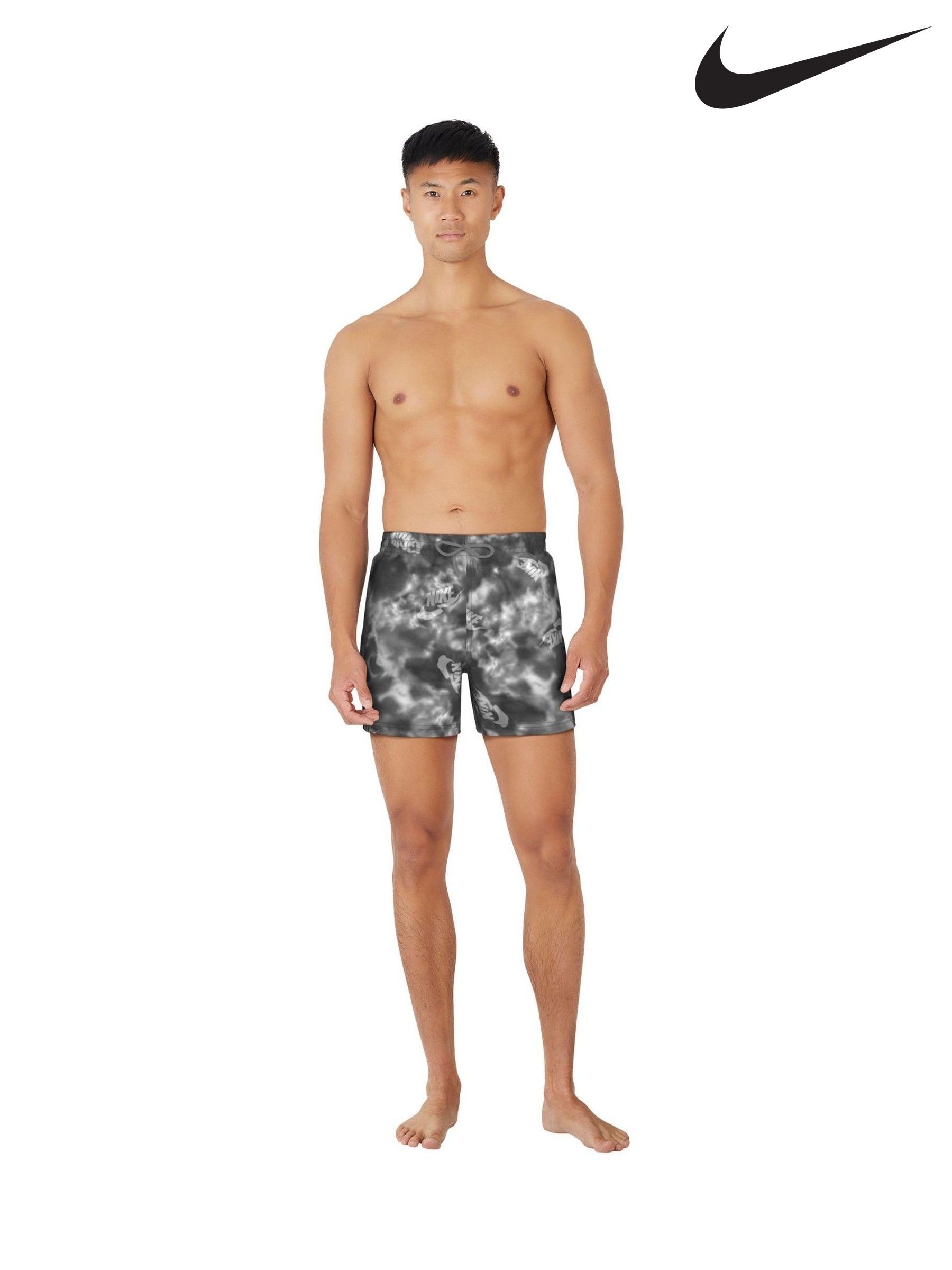 grey nike swim shorts