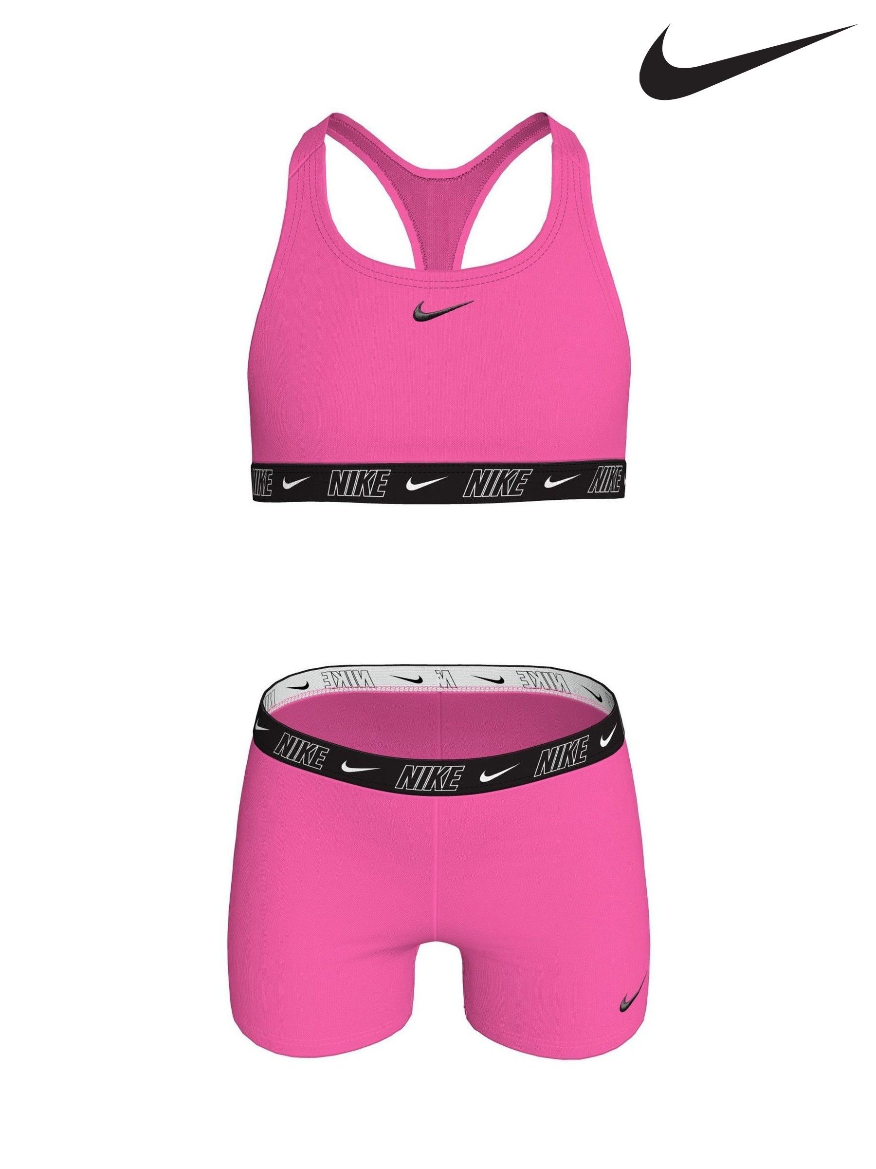 pink nike swim shorts