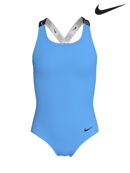 Azul - Nike Logo Tape Crossback Swimsuit 1 Piece (E88615) | 37 €