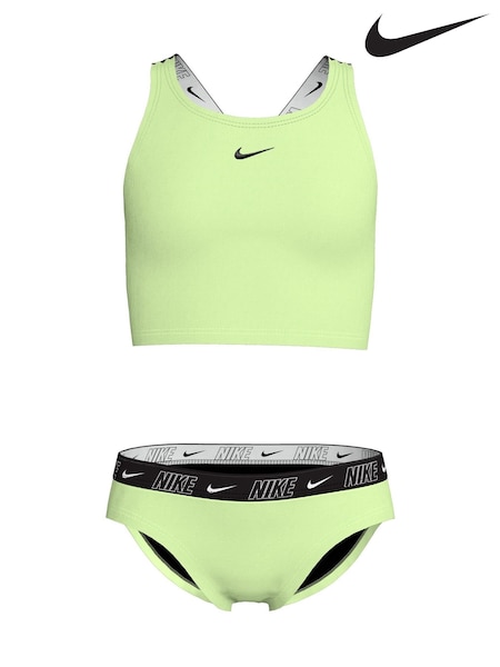 Amarillo - Nike Logo Tape Cross-Back Midkini Bikini Set (E88622) | 37 €