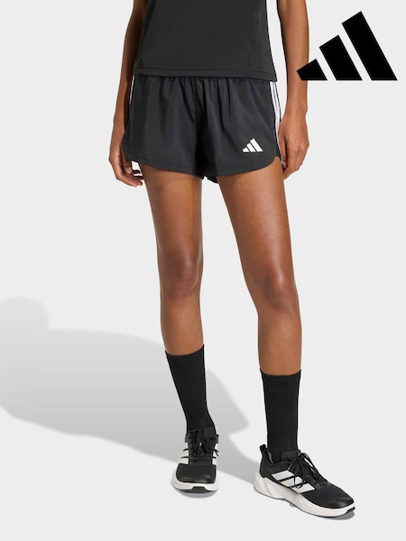 Black - Adidas Pacer Workout Woven 2 In1 Shorts