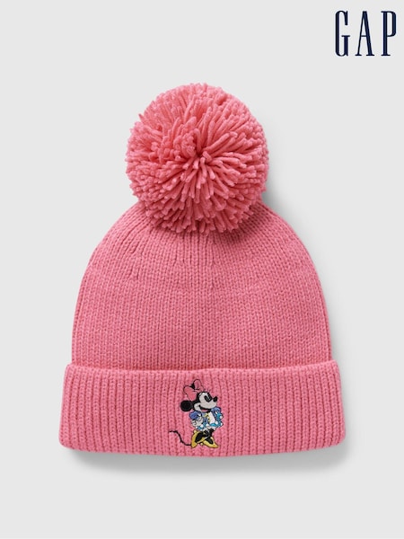 Gap Pink Kids Disney Minnie Mouse Pom Beanie (1-5yrs) (E88716) | €20