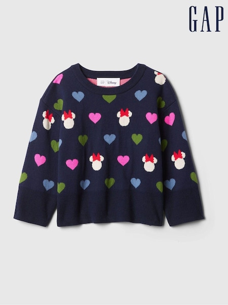 Gap Blue Disney Minnie Mouse Split-Hem Boxy Jumper (E88727) | €17