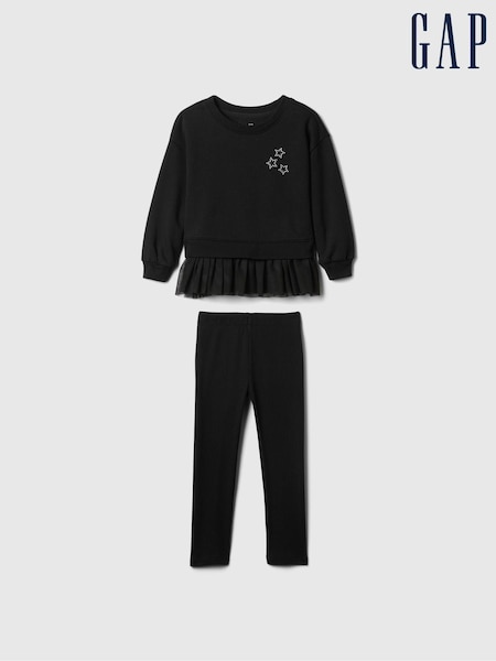 Gap Black Vintage Soft Tulle Jumper and Joggers Set (6mths-5yrs) (E88729) | €20.50