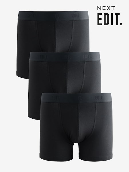 Black EDIT Trunks 3 Pack (E88736) | AED43