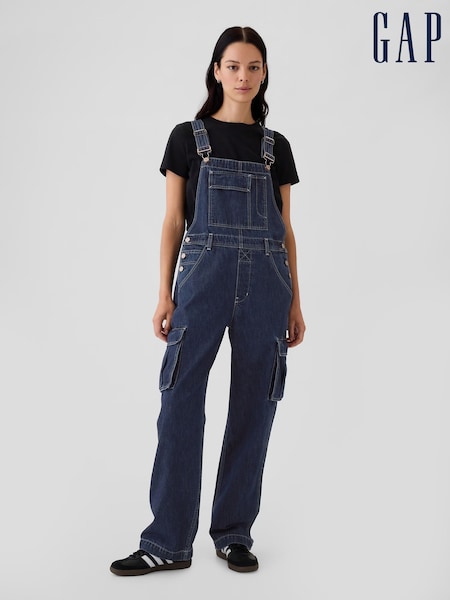 Gap Blue Relaxed Denim Cargo Dungaree (E88775) | €113