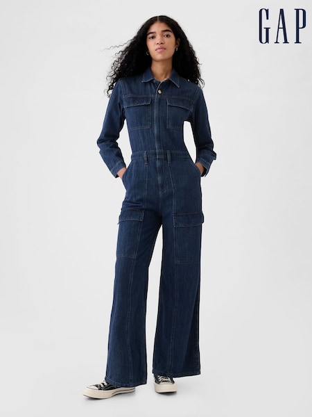 Azul - Gap Denim Cargo Jumpsuit (E88781) | 106 €