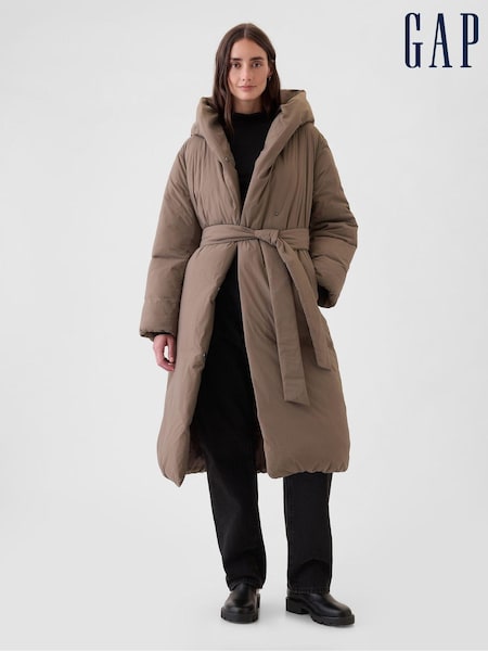 Gap Oversized Long Belted Puffer Coat (E88856) | 931 LEI
