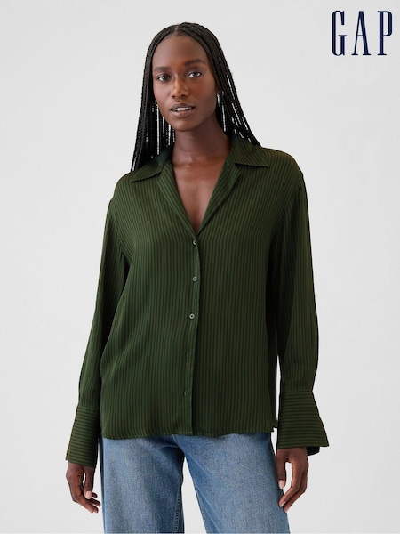 Gap Green Satin Perfect Shirt (E88861) | €31