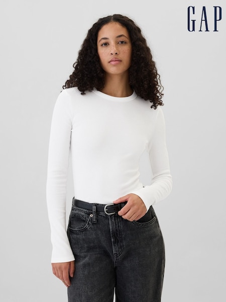 Gap Ribbed Long Sleeve Crew Neck T-Shirt (E88871) | 23 €