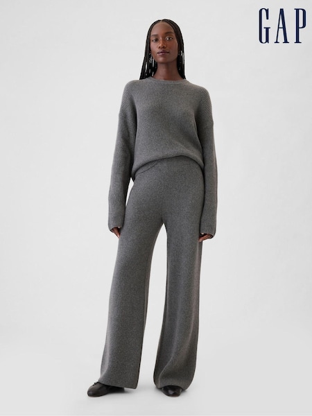 Grijs - Gap CashSoft gebreide broek met shaker-stiksels (E88894) | € 69