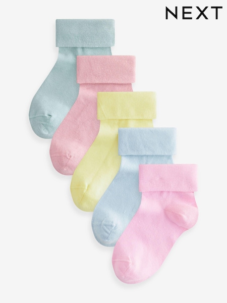 Mehrfarbig - 5 Pack Cotton Rich Roll top Ankle Socks (E88923) | 11 € - 14 €