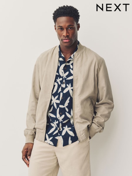 Piedra - TENCEL™ Lyocell Linen Blend Bomber Jacket (E88943) | 80 €