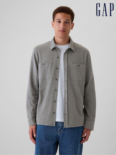 Harmaa - Gap Jersey Long Sleeve Shirt (E88958) | €71