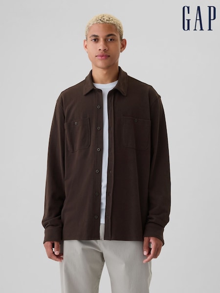 Gap Brown Jersey Long Sleeve Shirt (E88959) | €20.50