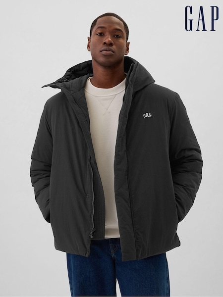 Gap Black Logo Water-Resistant Parka Coat (E88974) | €172