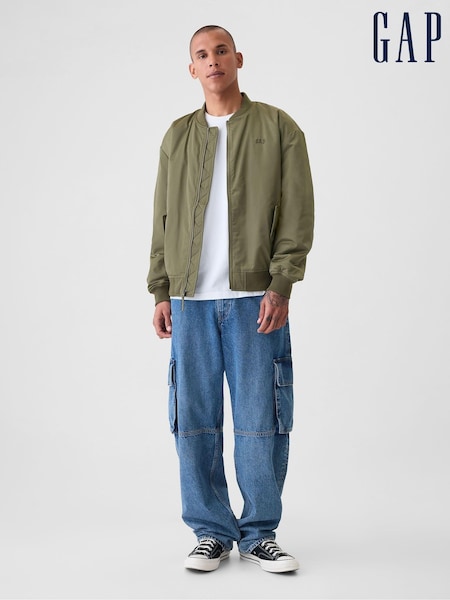Gap Green Relaxed Logo Bomber Jacket (E88996) | €45