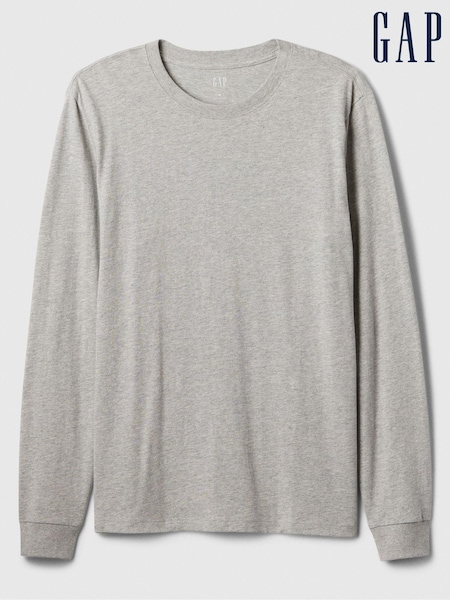 Gap Grey Long Sleeve Everyday 100% Cotton Crew Neck T-Shirt (E89005) | €21