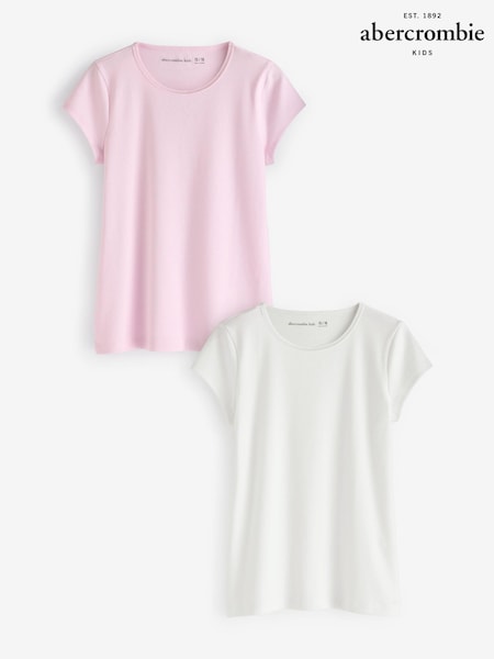 Abercrombie & Fitch Baby White/pink T-Shirt 2 Pack (E89050) | AED70 - AED75