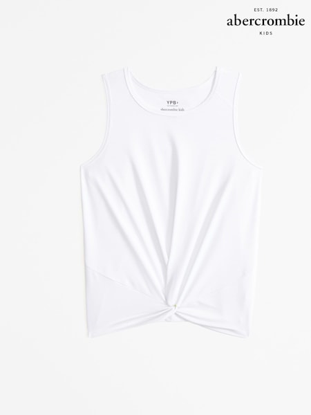 Alb - Abercrombie & Fitch Active Tank Top (E89060) | 63 LEI - 70 LEI