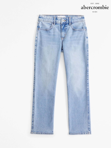 Abercrombie & Fitch Blue High Rise Straight Jeans (E89087) | €28 - €29