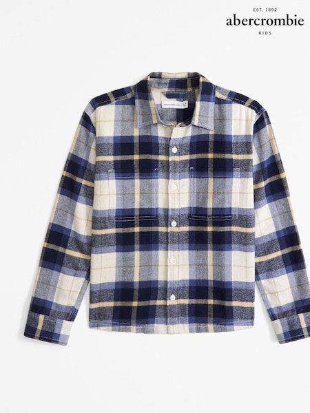 Abercrombie & Fitch Green 100% Cotton Hooded Flannel Check Zip Top (E89123) | 27 € - 28 €