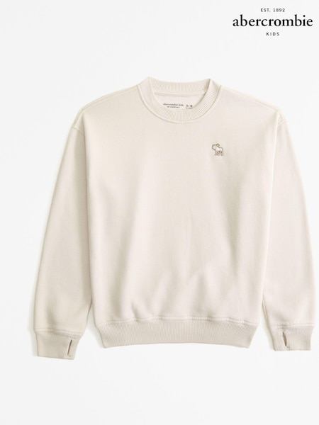 Abercrombie & Fitch Natural Crew Neck Sweatshirt (E89135) | 121 LEI - 129 LEI