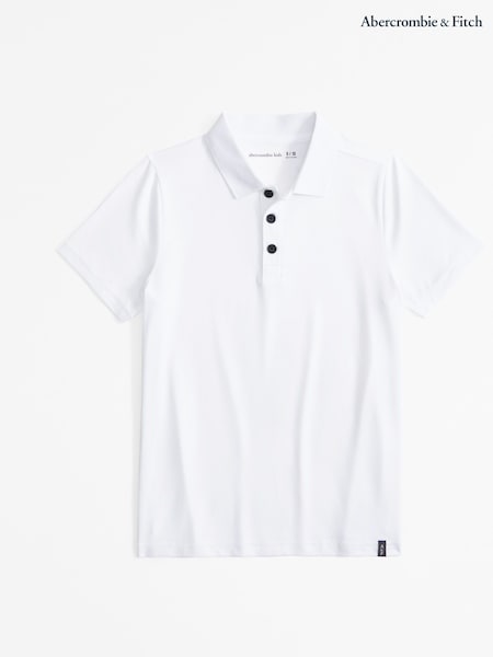 Abercrombie & Fitch White Polo Shirt (E89139) | €38 - €41