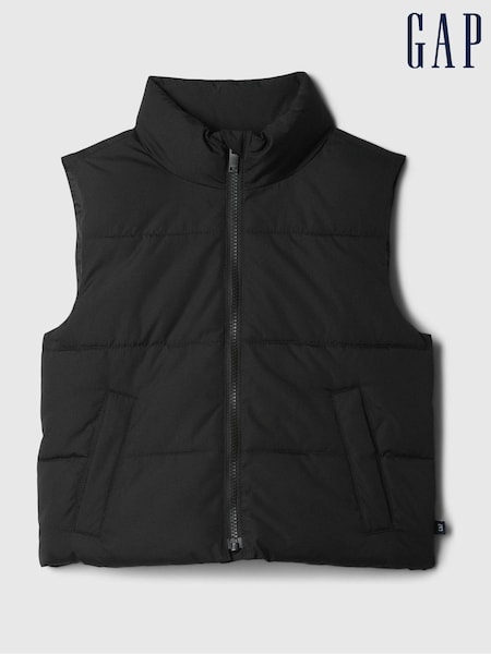 Negru - Gap Fără mâneci Vestă Jachetă (4-13yrs) (E89143) | 186 LEI