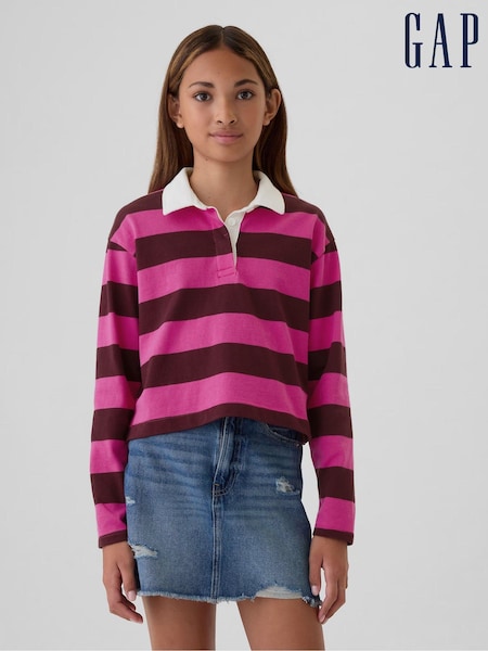 Gap Pink Rugby T-Shirt (4-13yrs) (E89148) | €19.50