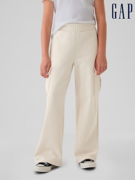 Gap Cream Vintage Soft Wide Leg Cargo Joggers (4-13yrs) (E89164) | €26