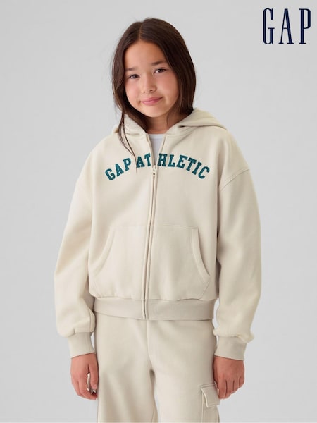Gap Cream Logo Zip Up Hoodie (4-13yrs) (E89166) | € 29