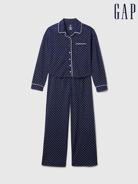 Gap Blue Matching Family Kids Christmas Stripe Pyjamas (6-13yrs) (E89173) | €13.50