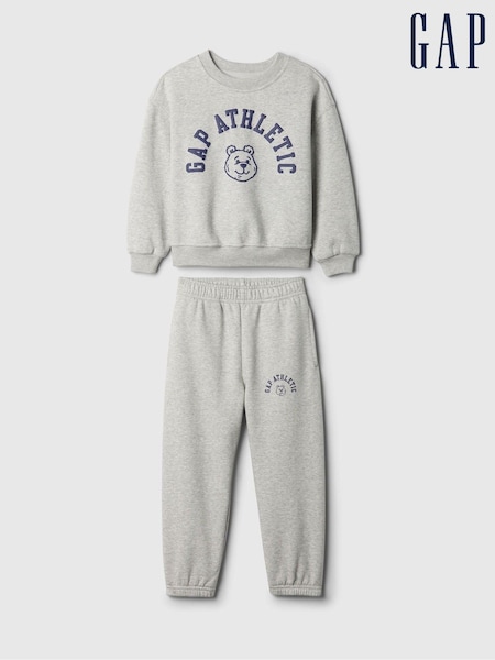 Gap Grey Vintage Athletic Logo Sweatshirt & Jogger Set (6mths-5yrs) (E89262) | €39