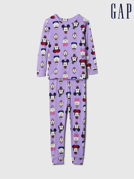 Gap Purple Disney Mickey Mouse & Friends Cotton Long Sleeve Pyjamas (12mths-5yrs) (E89297) | €10.50