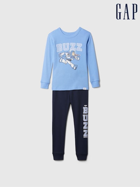Gap Blue Buzz Lightyear Disney Toy Story Cotton Long Sleeve Pyjama Set (12mths-5yrs) (E89298) | €13.50