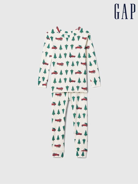 Gap White Christmas Print Pyjamas (6mths-5yrs) (E89302) | €12.50