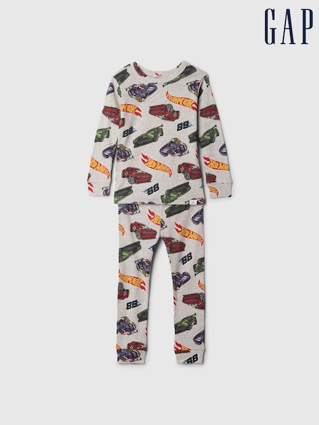 Gap Grey Hot Wheels Cotton Long Sleeve Pyjama Set (6mths-5yrs) (E89304) | €26